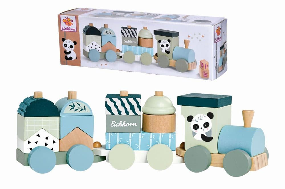 Dřevěný vláček skládačka Panda