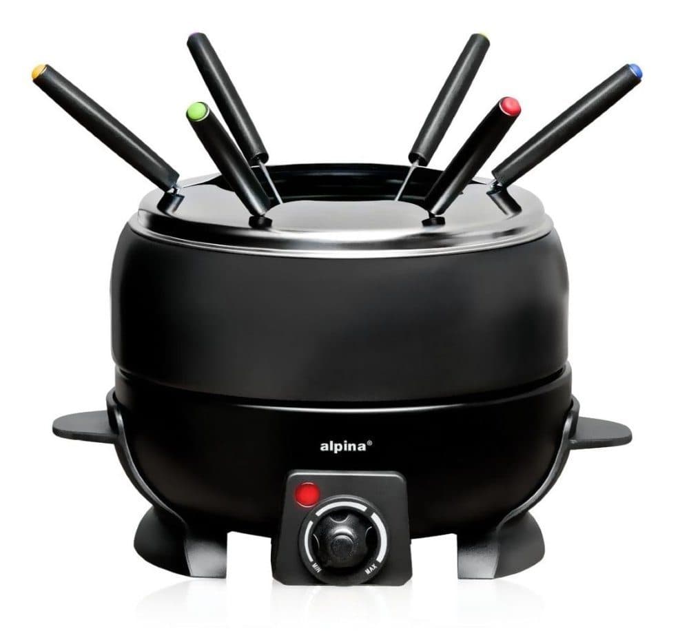 Elektrické fondue sada ALPINA se 6 vidličkami