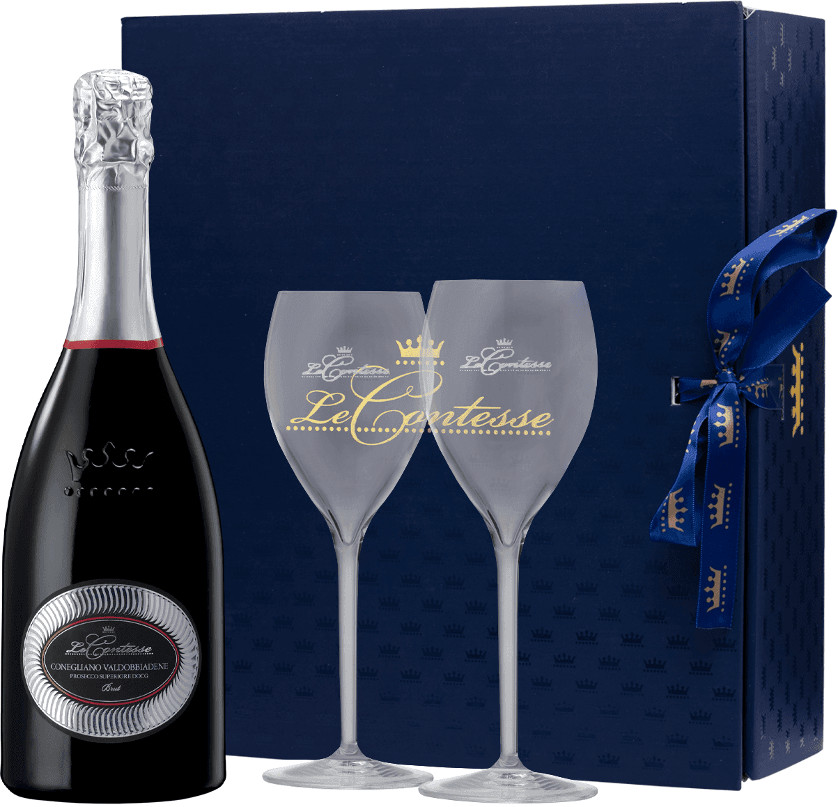 Prosecco Le Contesse se 2 sklenicemi