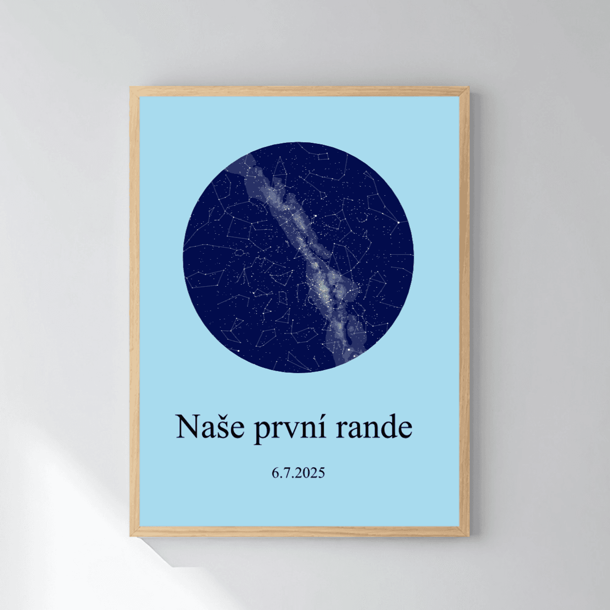Magický fotoobraz s hvězdnou mapou
